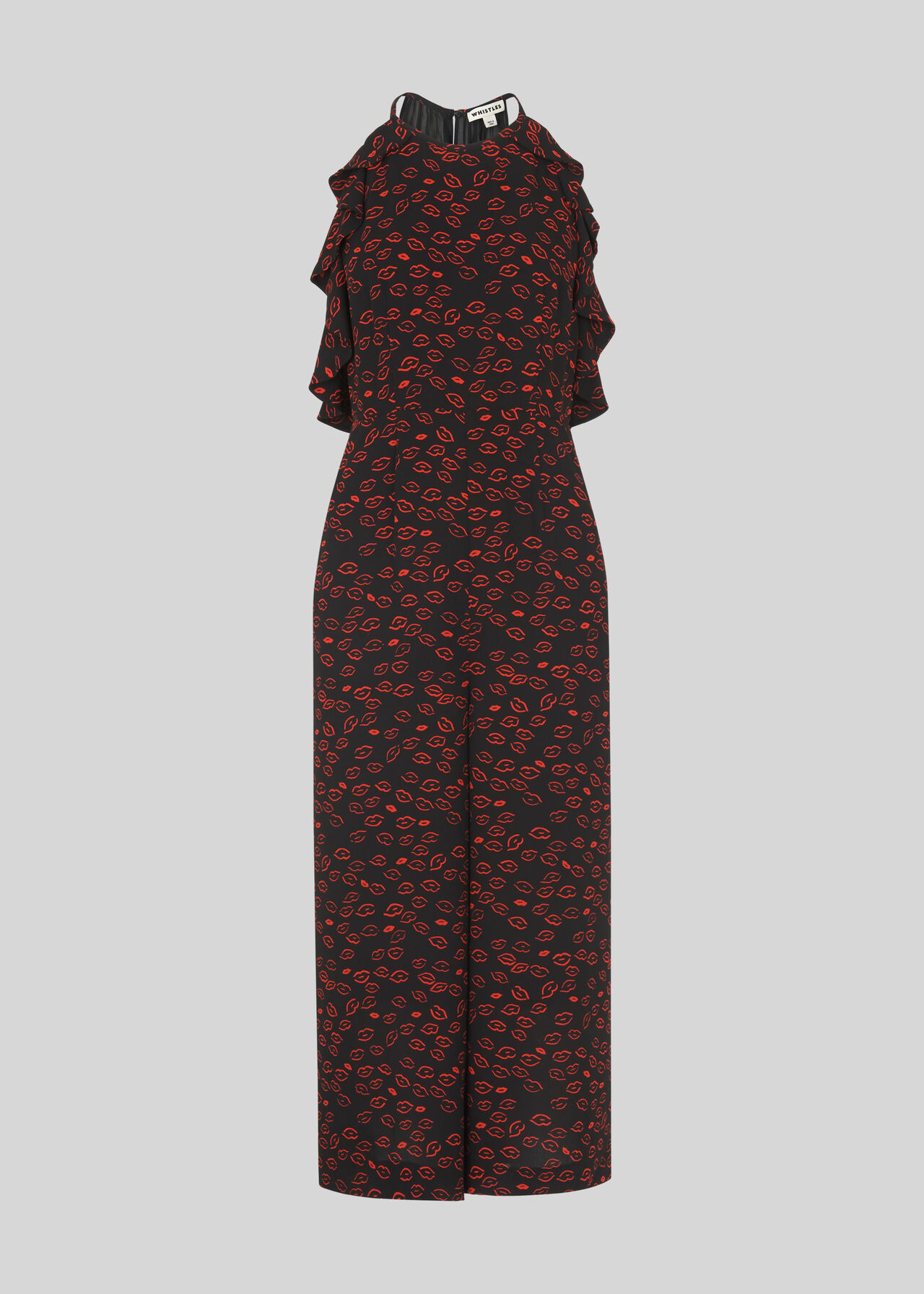 Sonia Lips Print Jumpsuit Black/Multi