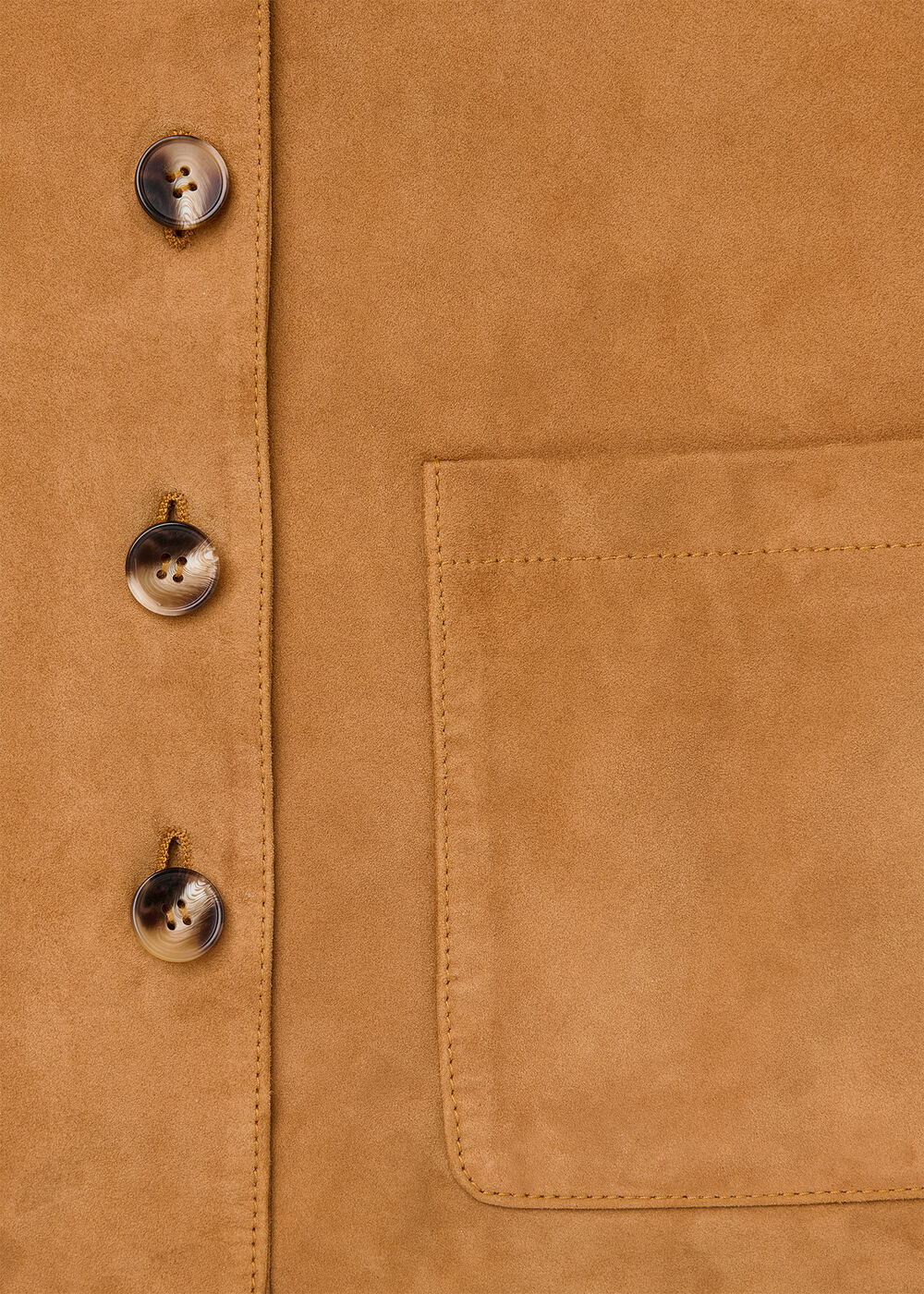 Button Front Suede Jacket