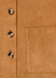 Button Front Suede Jacket