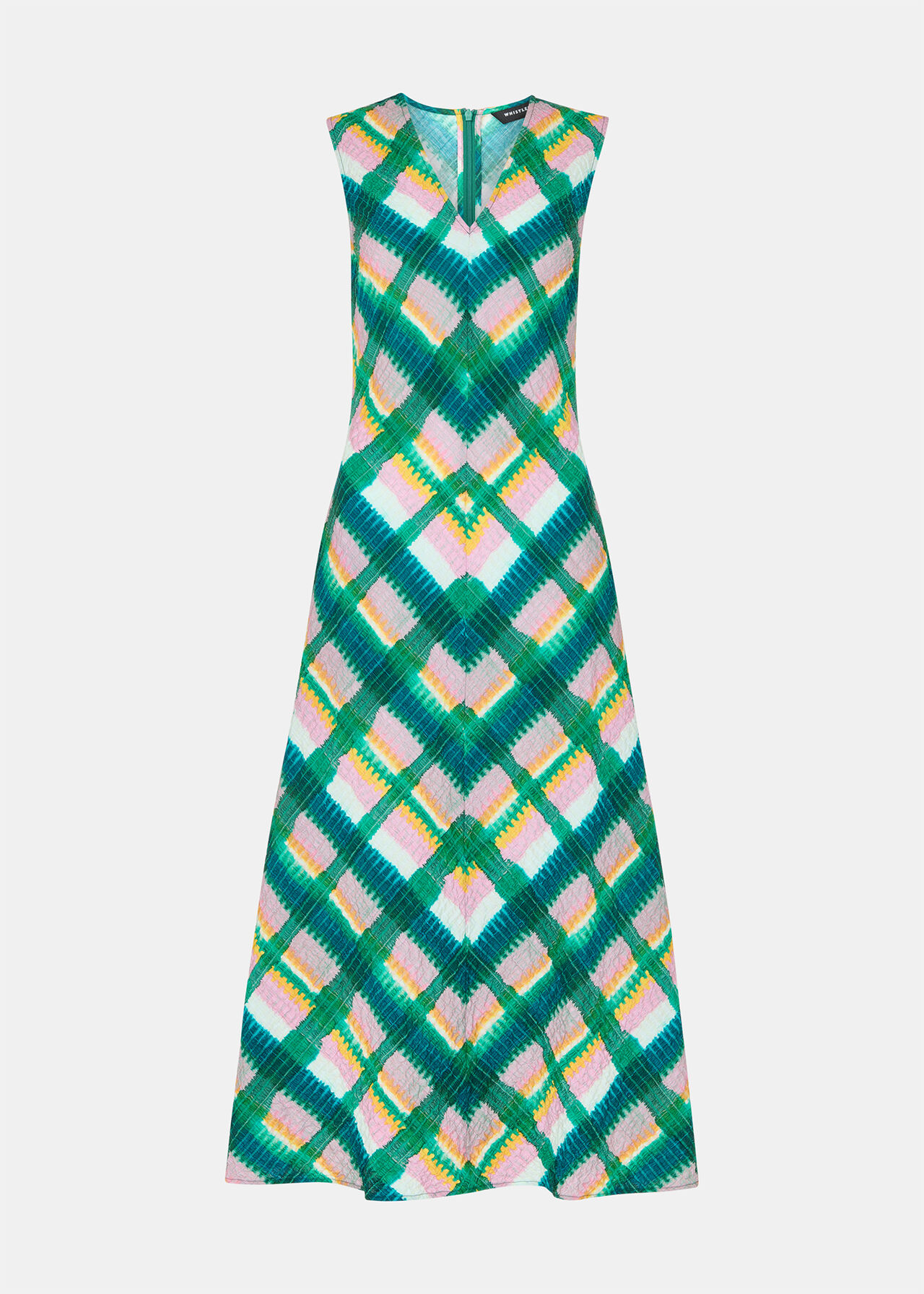 Sleeveless Checked Dress