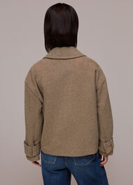 Relaxed Cropped Wool Coat
