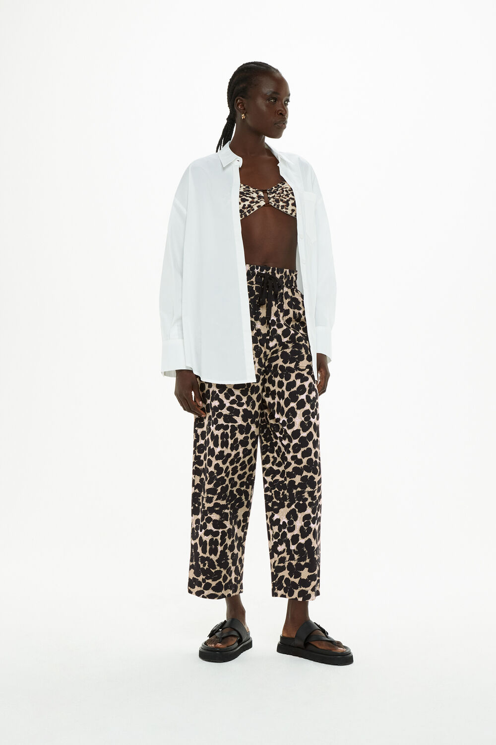 Leopard Spot Poplin Trouser