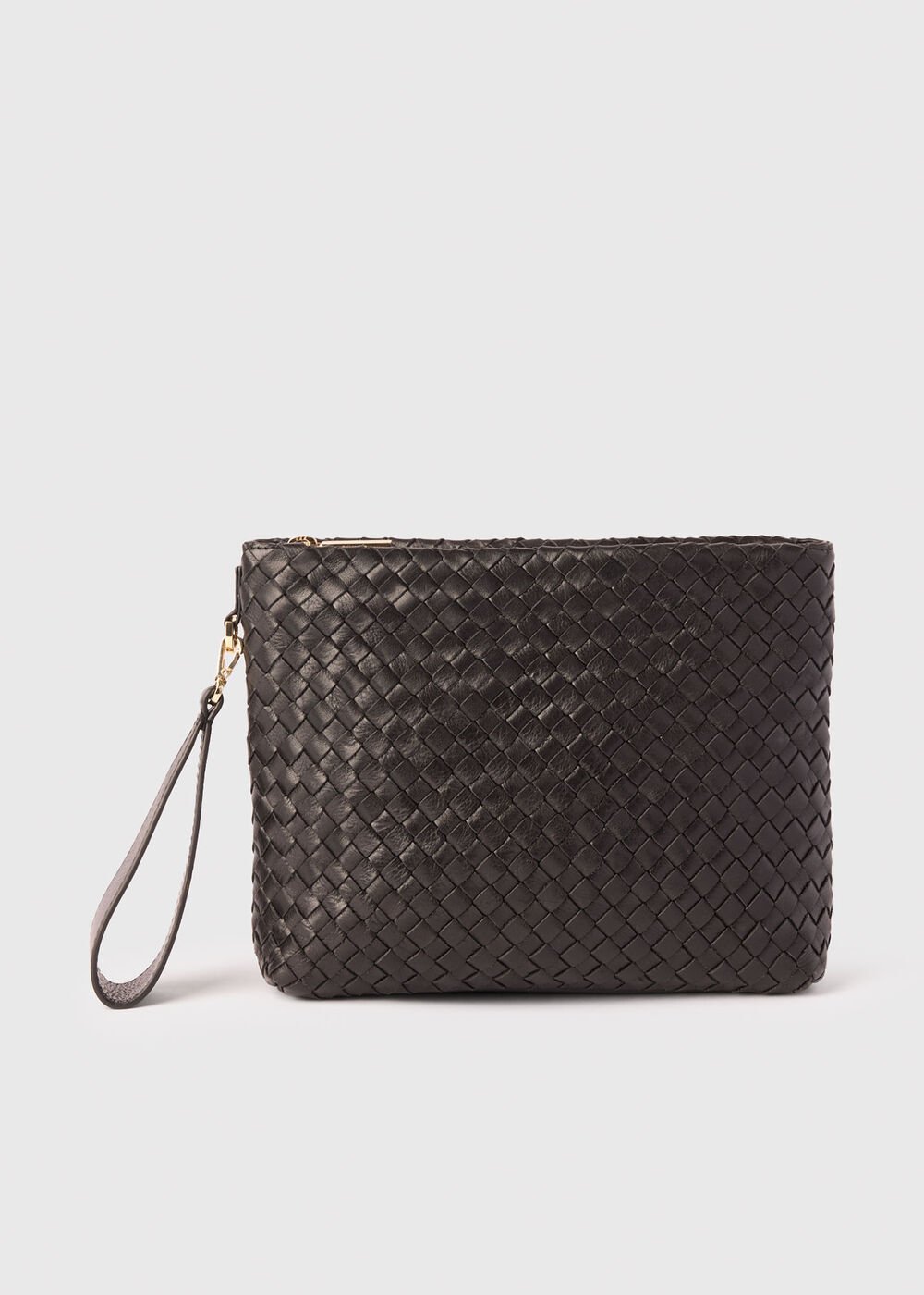 Avah Woven Zip Clutch