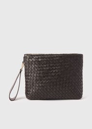 Avah Woven Zip Clutch