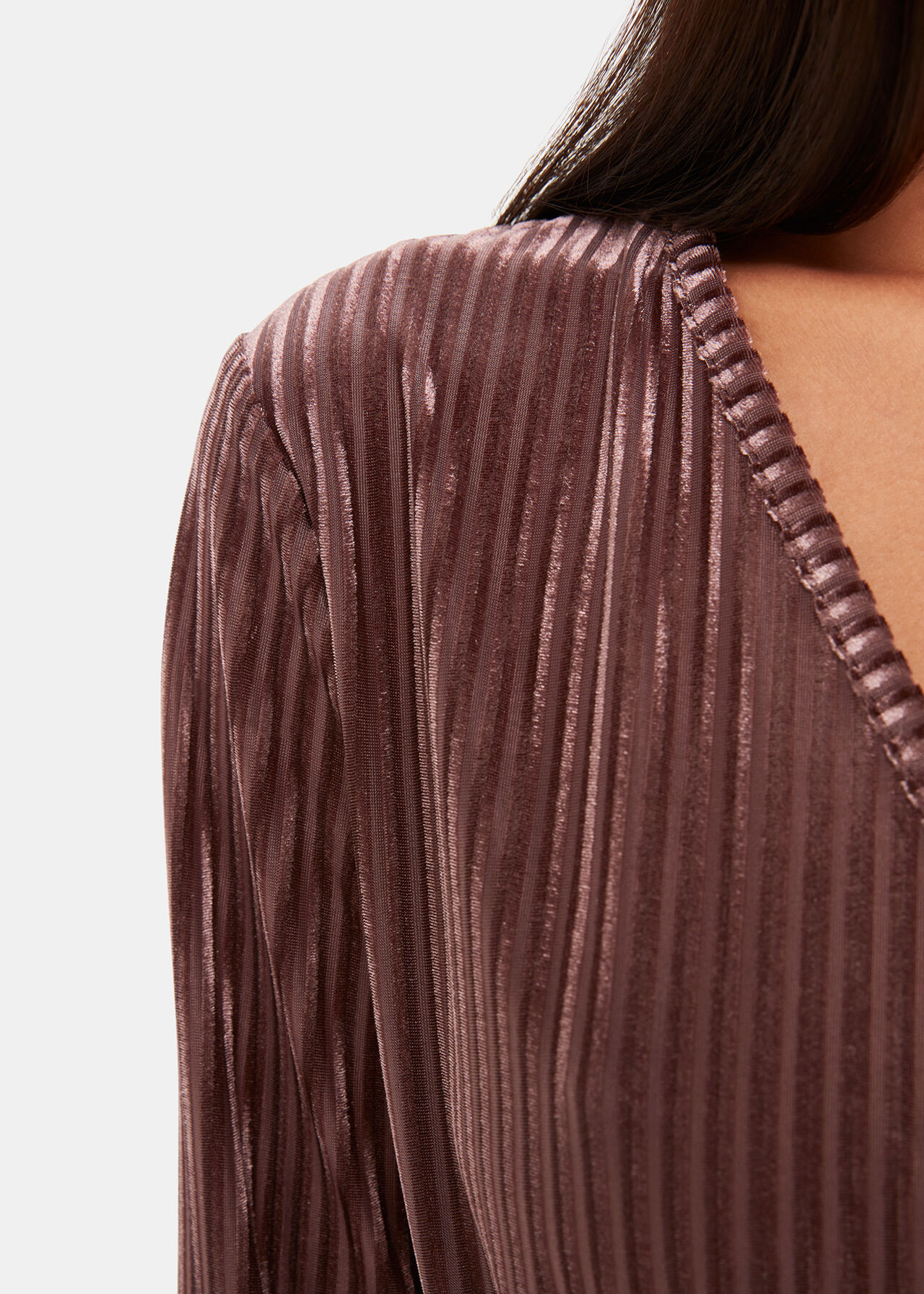 Velvet Stripe Wrap Cardigan