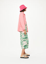 Waving Palms Button Skirt