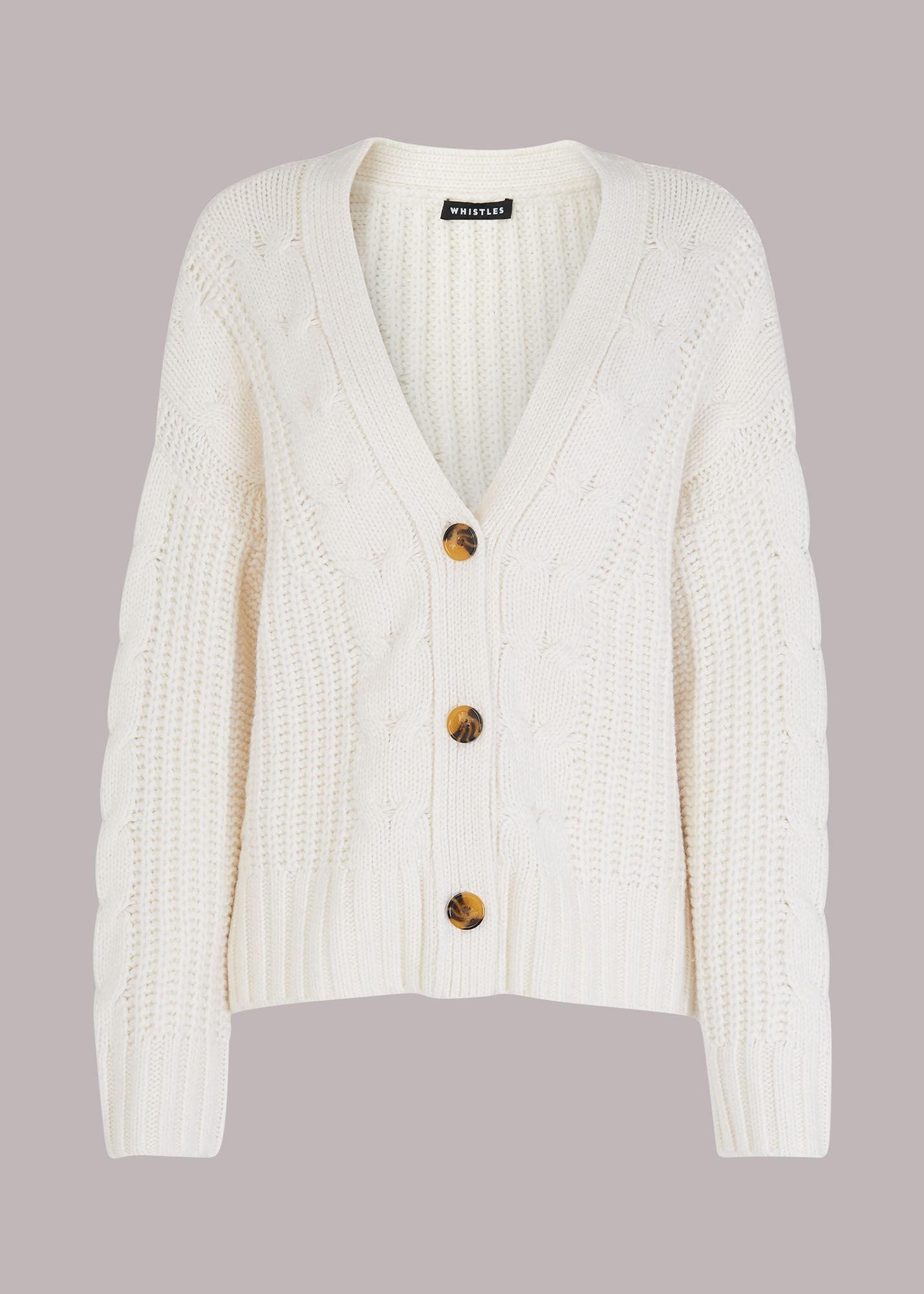 Ivory Cable Knit Cardigan