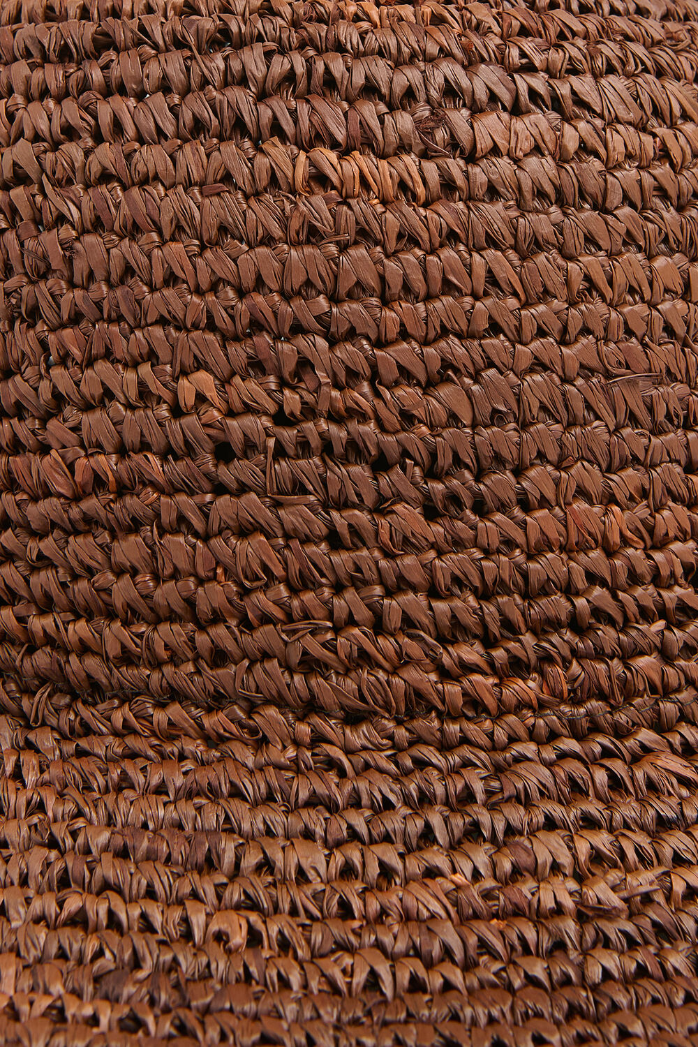 Brown Straw Bucket Hat