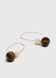 Beaded Wire Hoop Earring