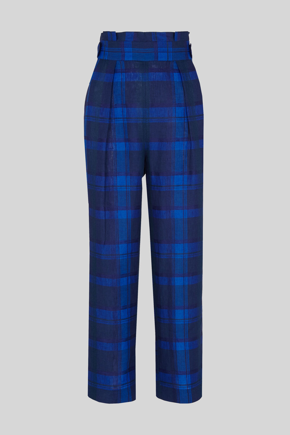 Check Pleated Trouser Blue/Multi