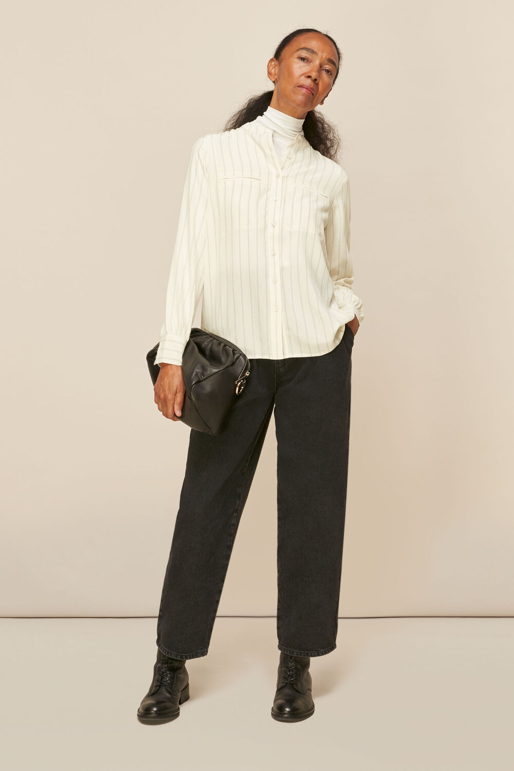 Stripe Silk Shirt