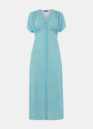Floral Crescent Midi Dress