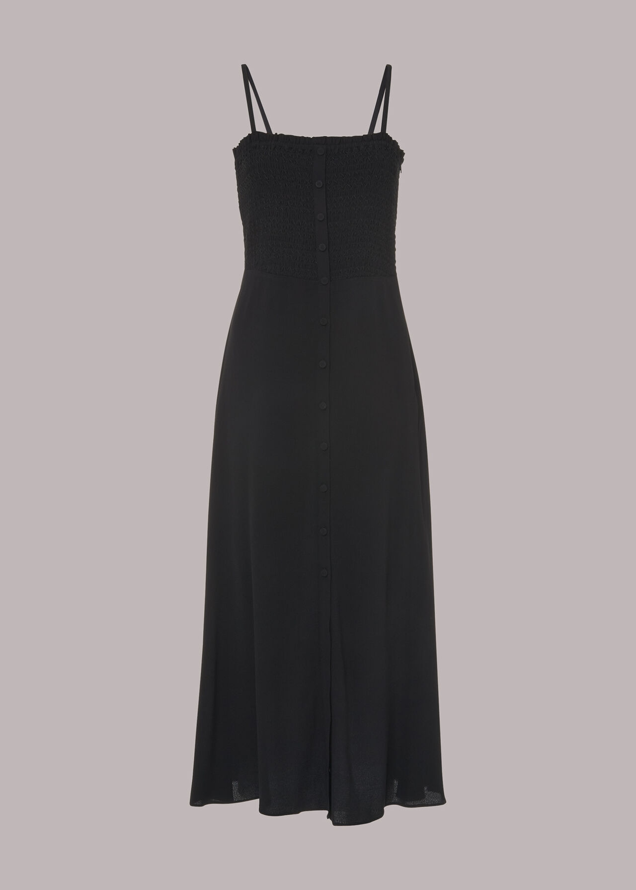 Black Gracia Smocked Dress | WHISTLES