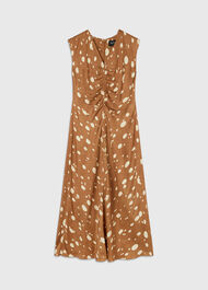 Deer Spot Viscose Midi Dress