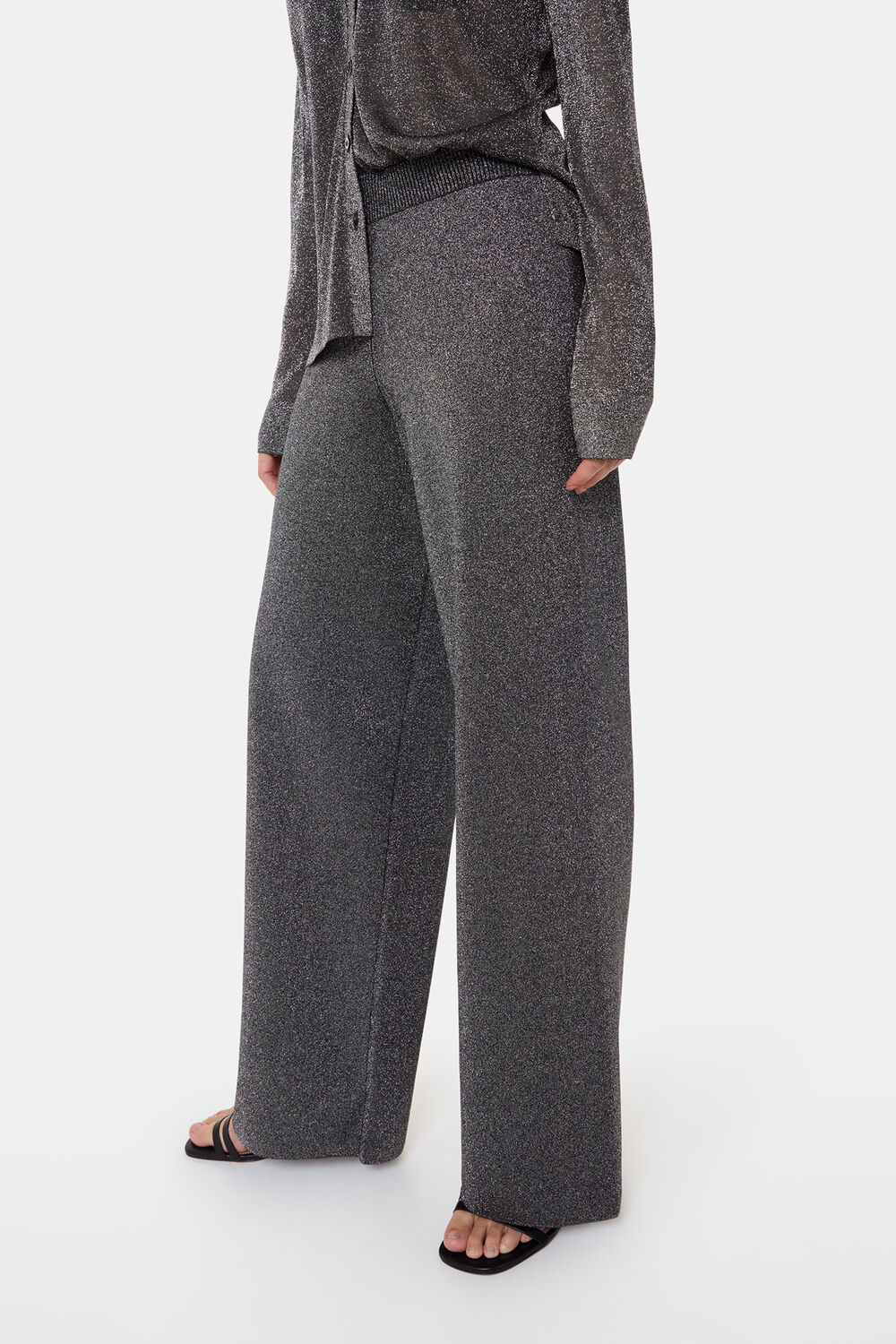Black Sparkle Knitted Trouser