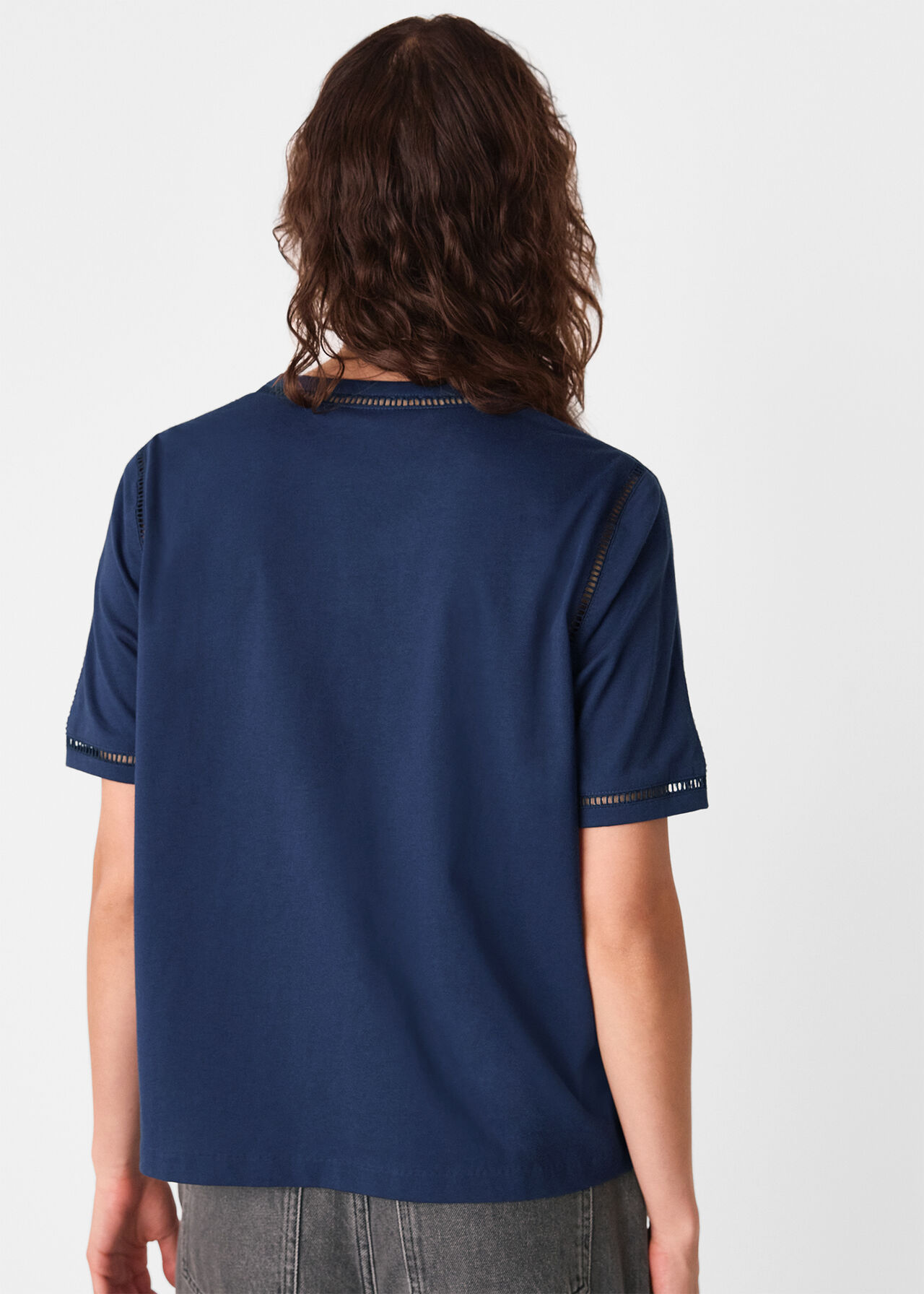Broderie Trim Detail Tee