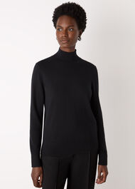 Fine Wool Mix Funnel Neck Knit