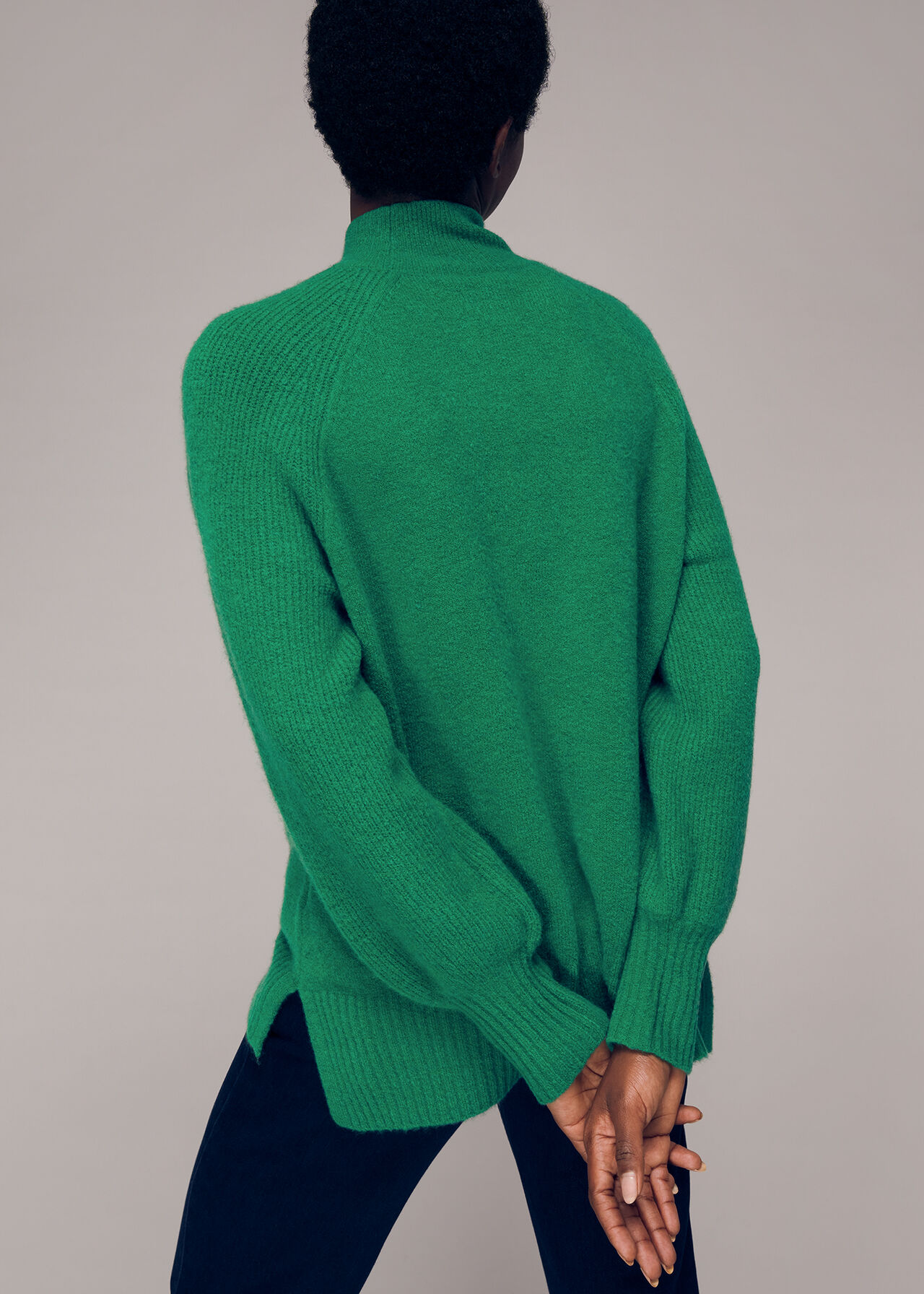 Green Full Sleeve Knitted Jumper | WHISTLES