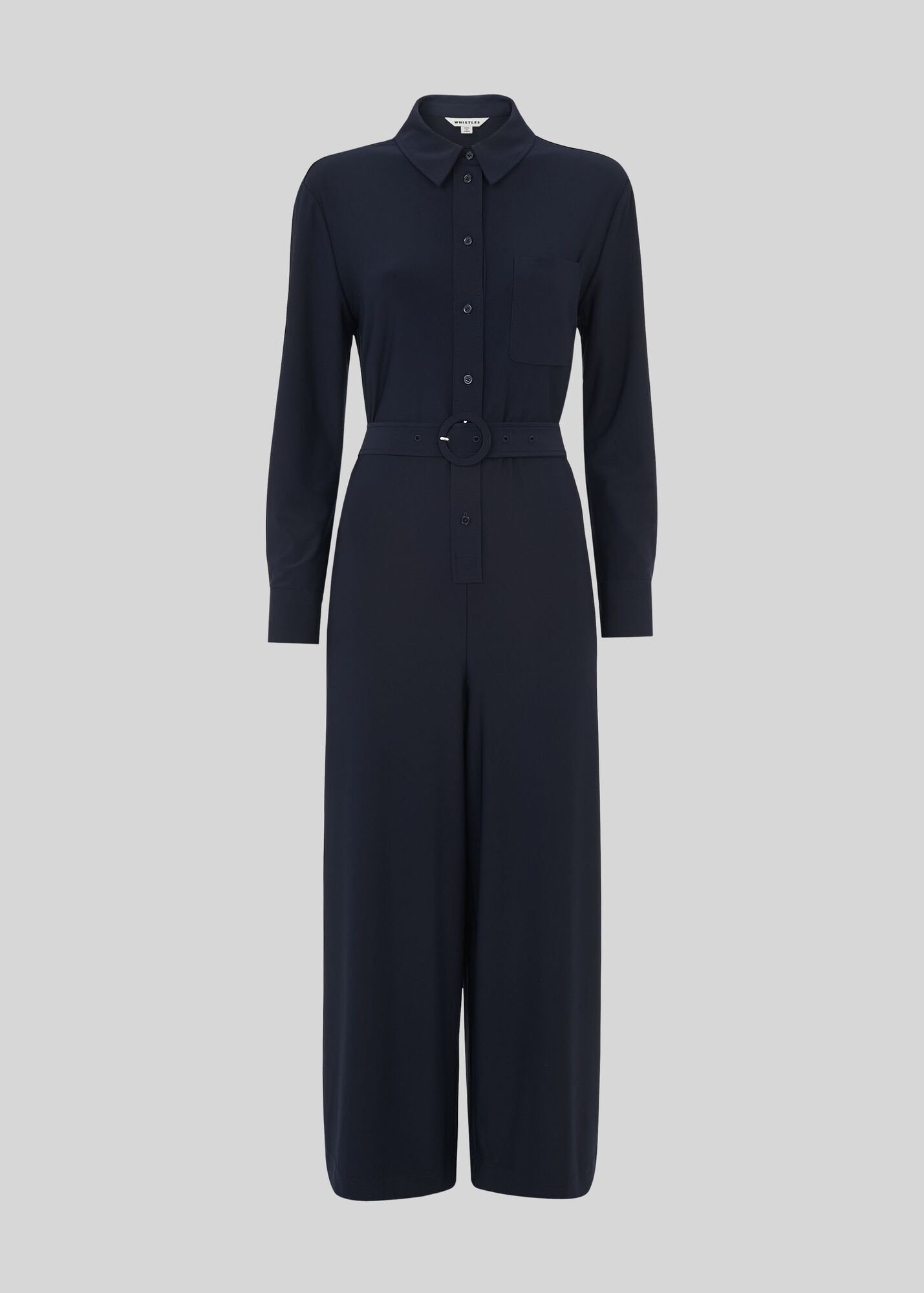 Navy Tailored Jersey Jumpsuit | WHISTLES
