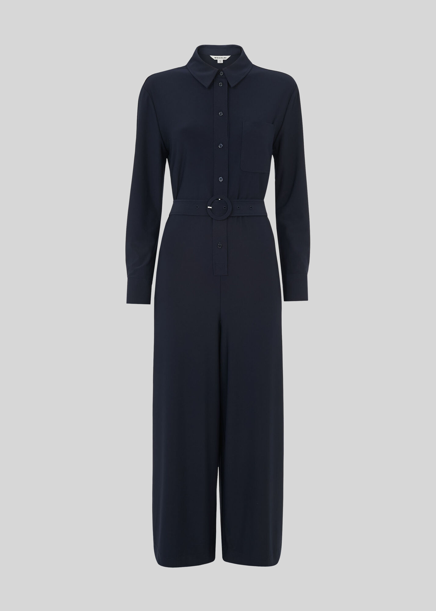 Navy Tailored Jersey Jumpsuit WHISTLES