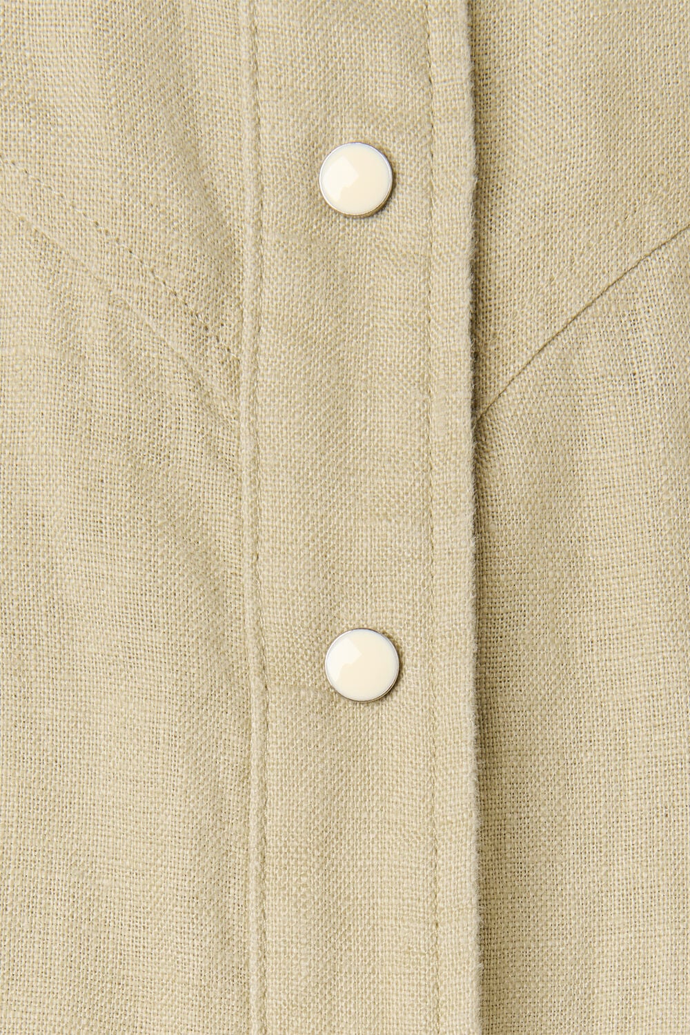 Neutral Ellis Western Linen Jumpsuit