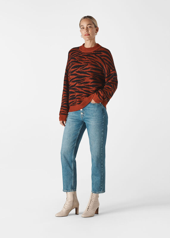 Tiger Stripe Intarsia Knit