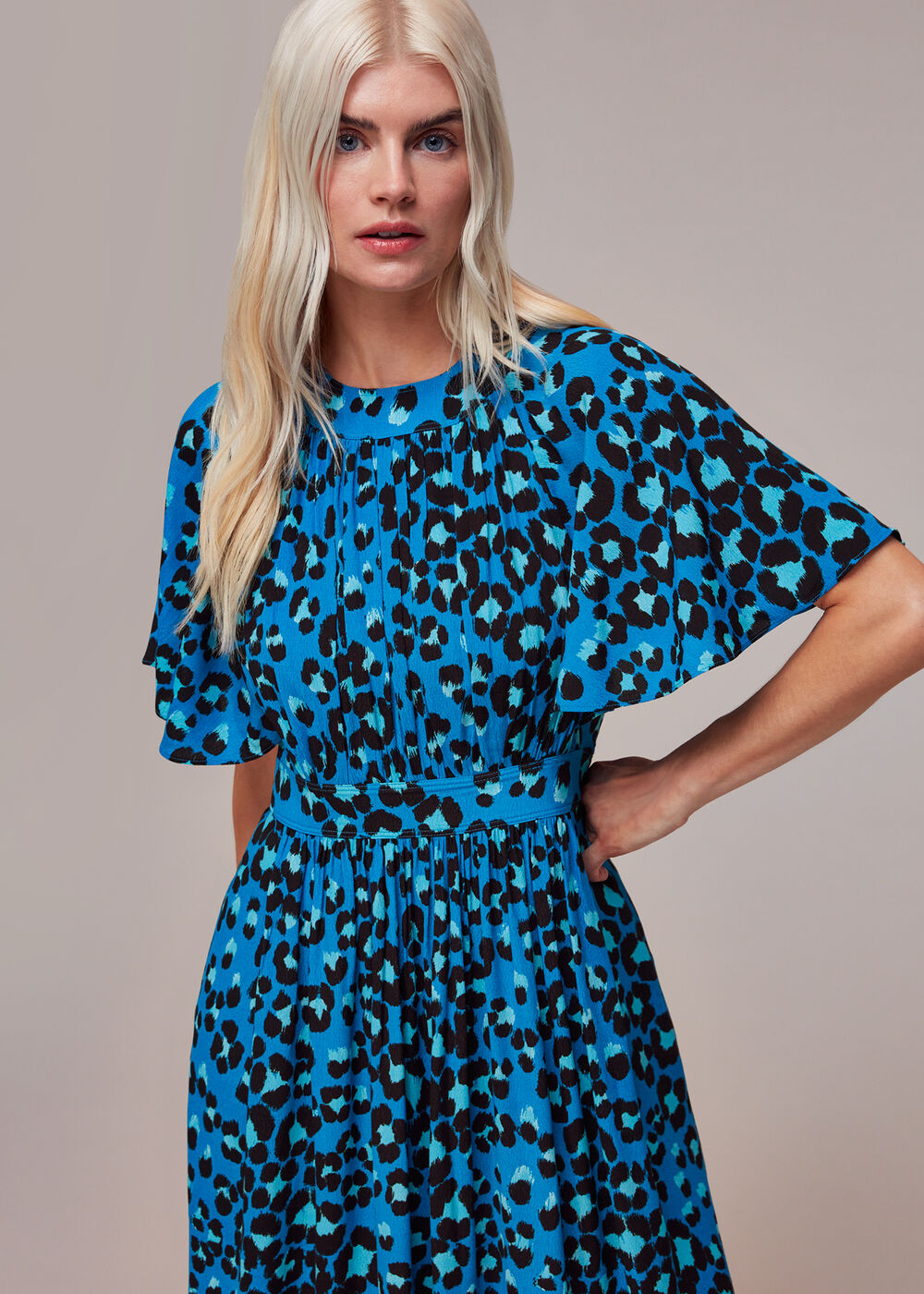 Petite Painted Leopard Amelia Dress
