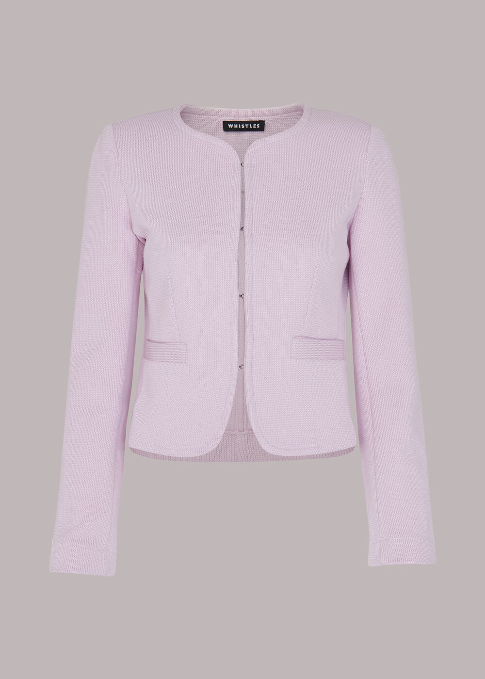 Jersey Collarless Jacket