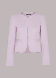 Jersey Collarless Jacket