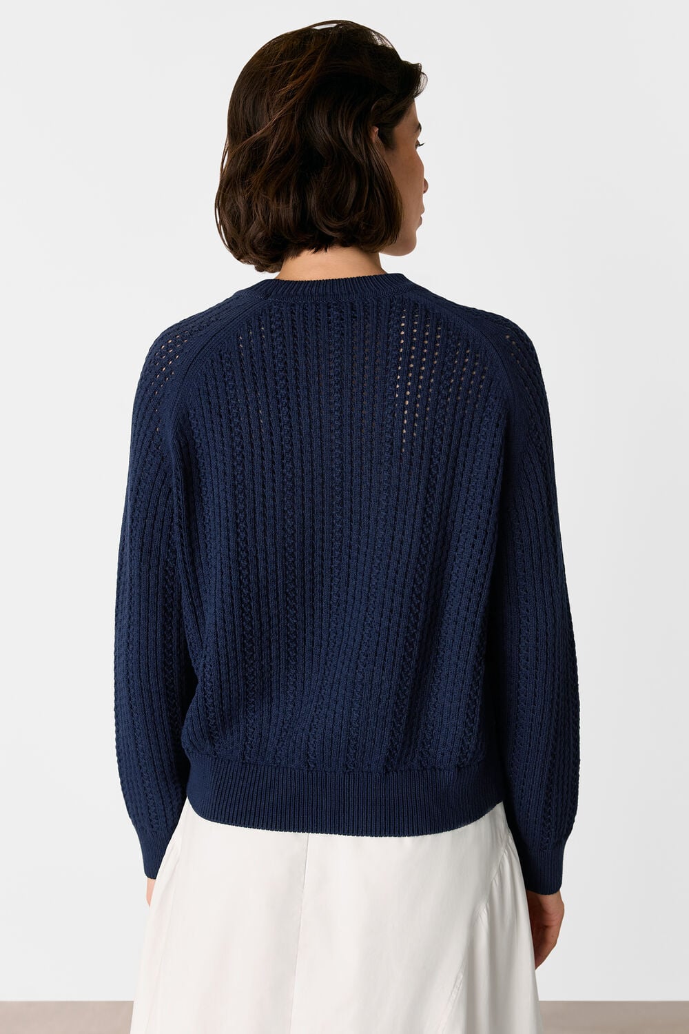 Pointelle Crew Neck Knit