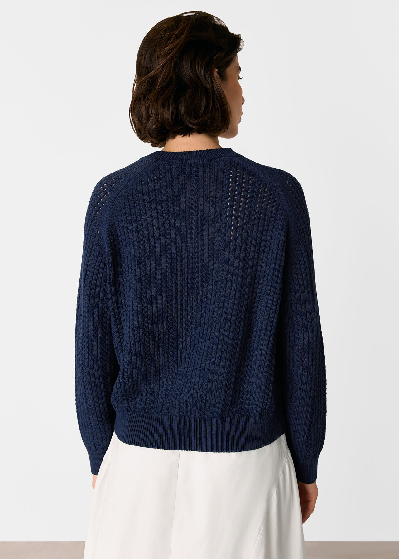 Pointelle Crew Neck Knit