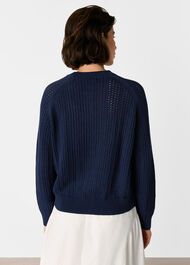 Pointelle Crew Neck Knit