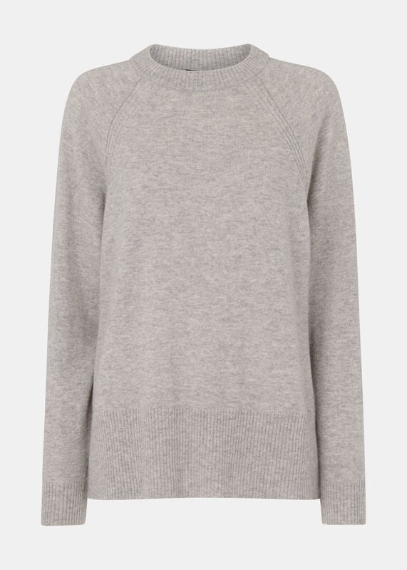 Grey Marl Ultimate Cashmere Crew Neck Sweater