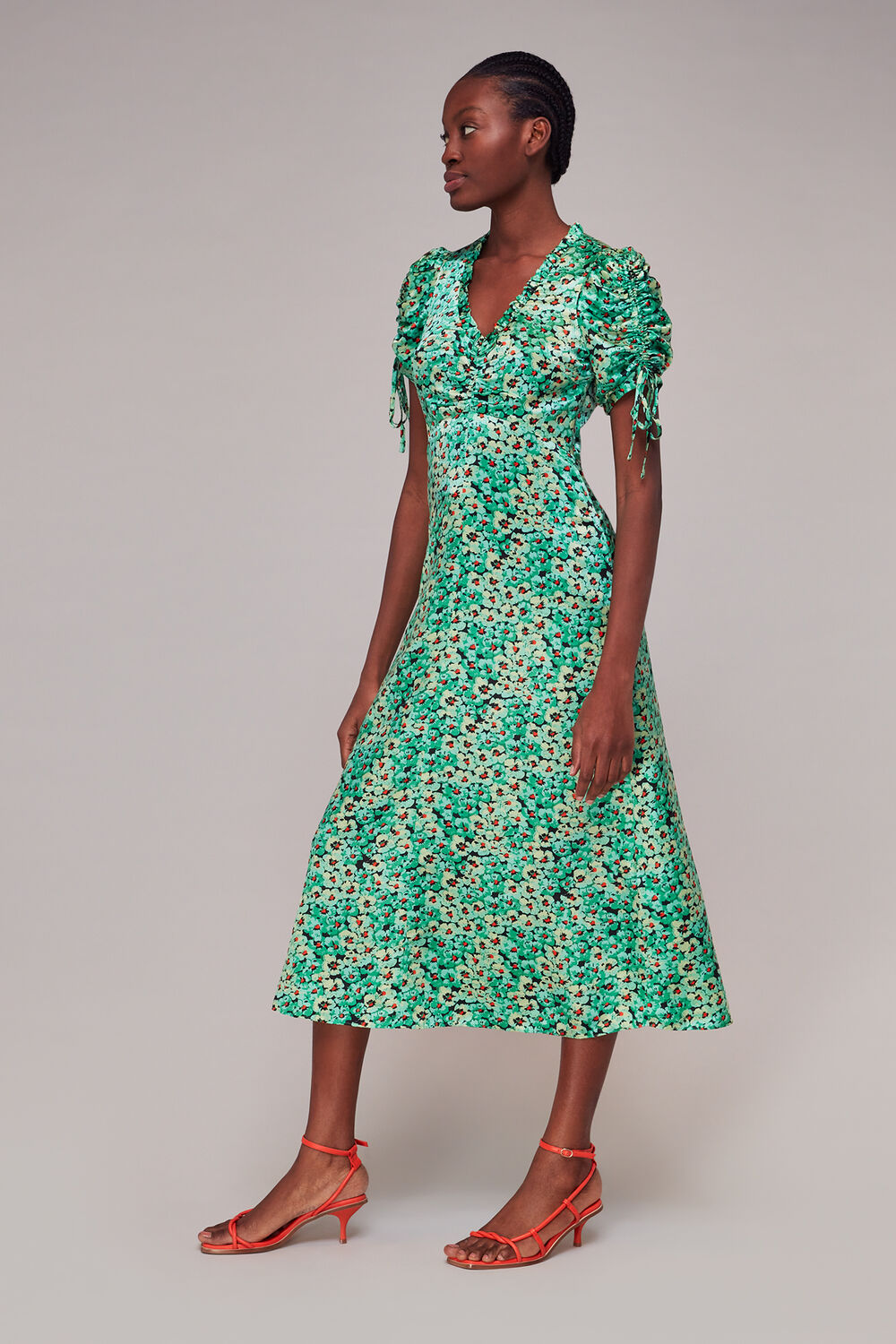 Pansy Meadow Silk Mix Dress