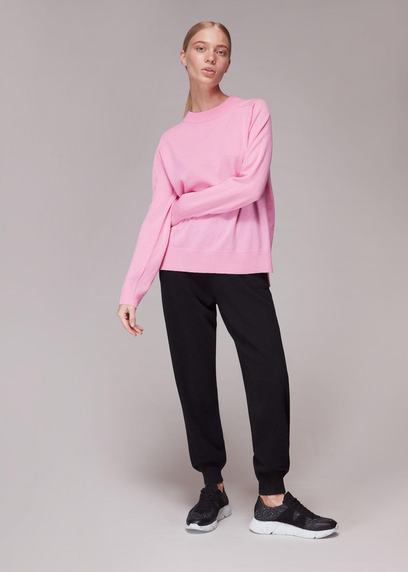 Pink cashmere jumper clearance