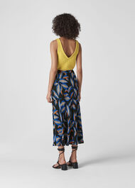 Autumn Leaf Print Skirt Black/Multi