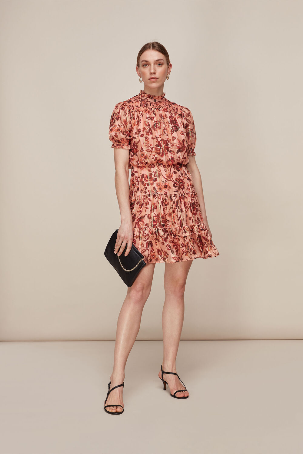 Sophia Prairie Silk Dress Pink/Multi