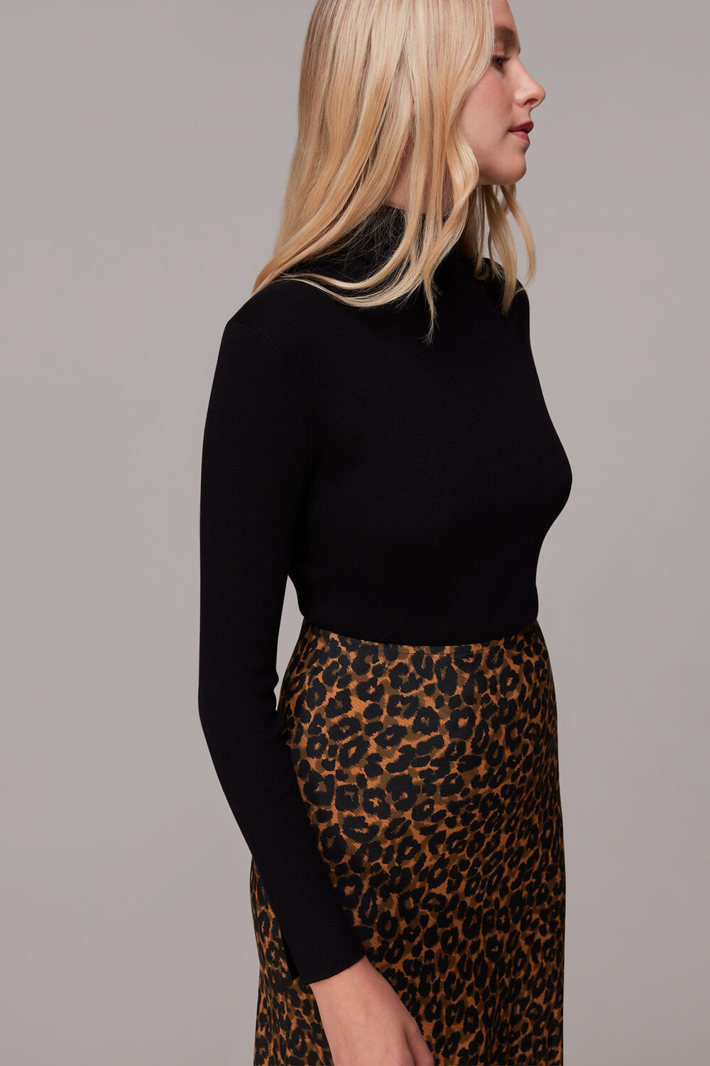 Classic Leopard Bias Cut Skirt