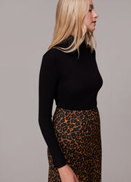 Classic Leopard Bias Cut Skirt
