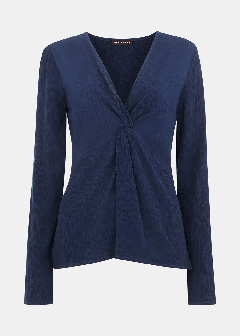 Twist Front Textured Top