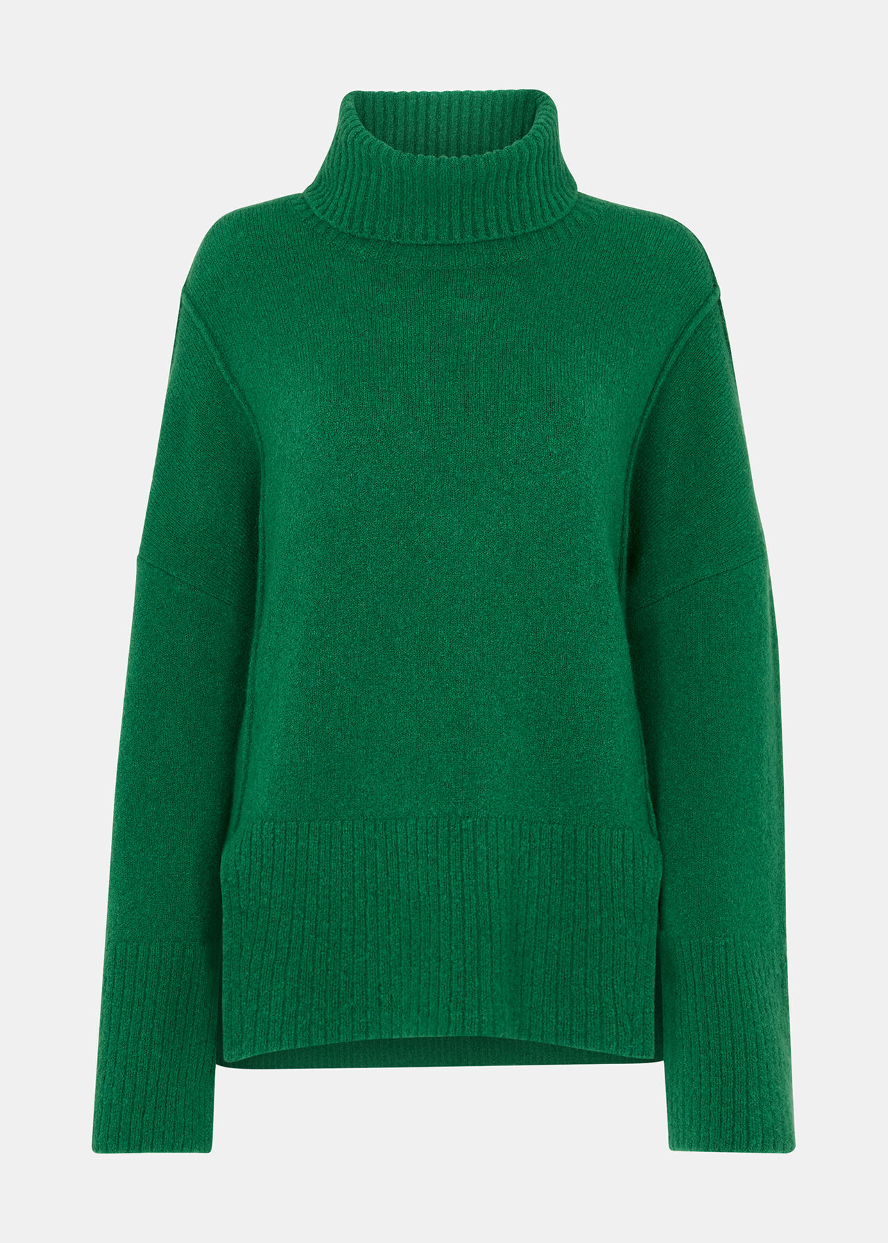 Wool Mix Roll Neck Knit