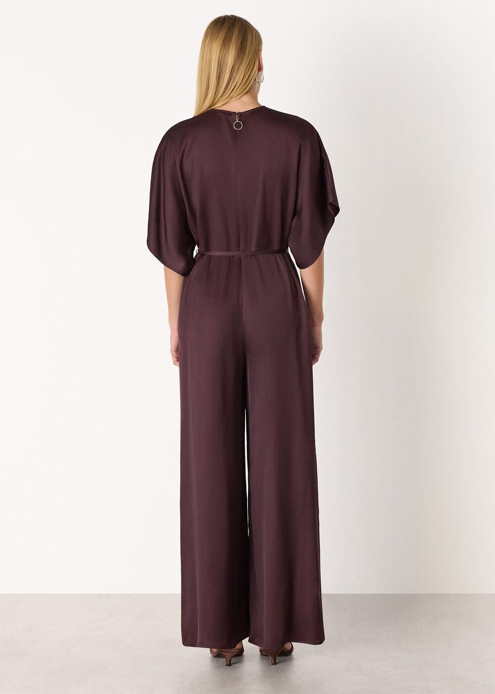 Satin Short Sleeve Jumpsuit