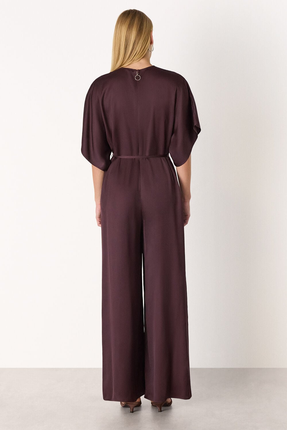 Satin Short Sleeve Jumpsuit