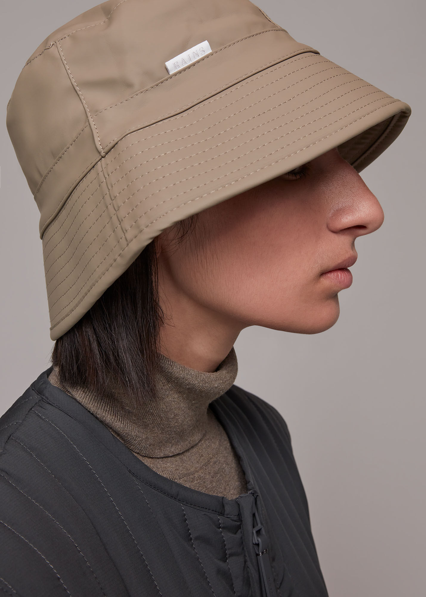Taupe floppy hat on sale