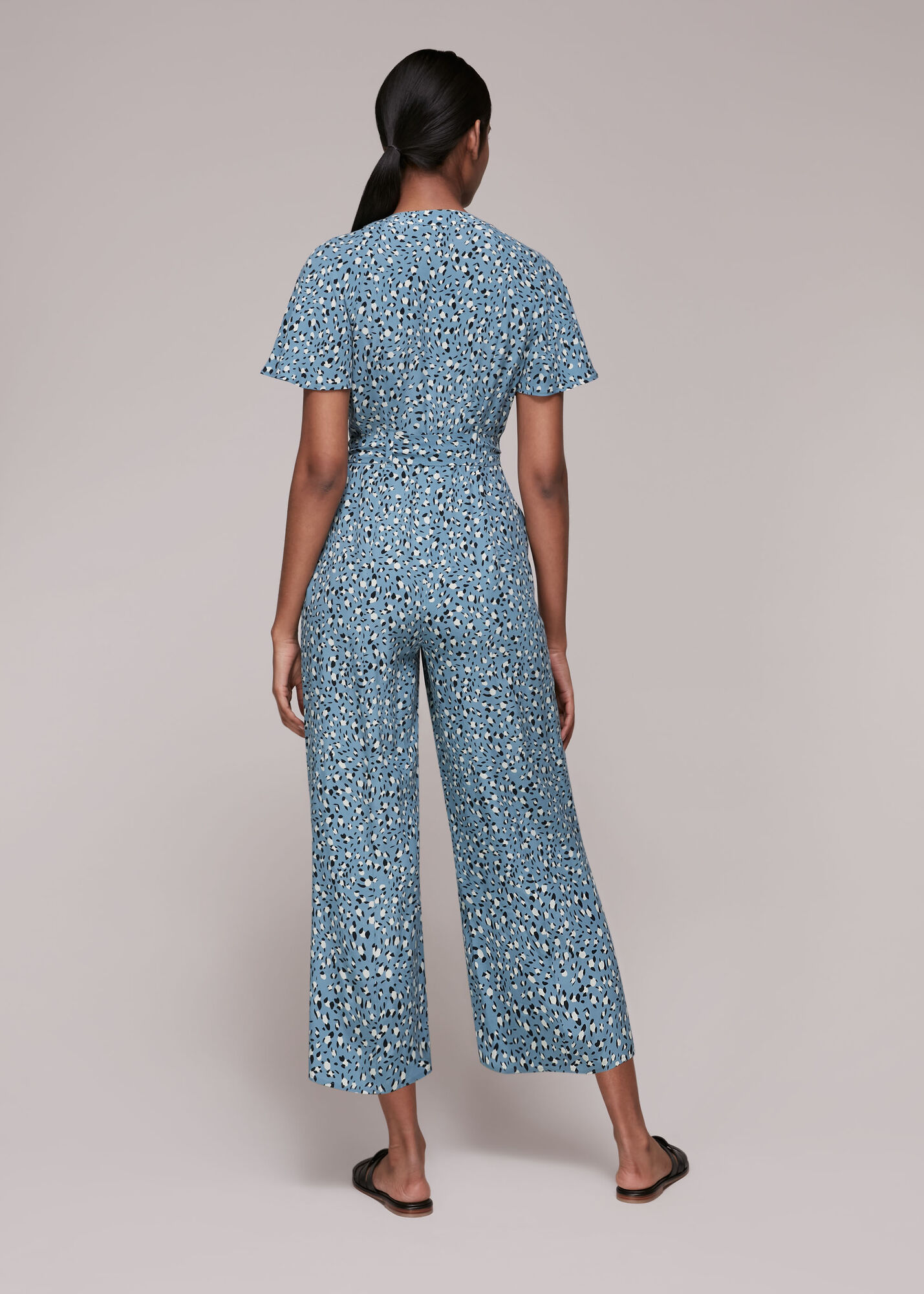 Blue/Multi Jemma Wild Leopard Jumpsuit WHISTLES
