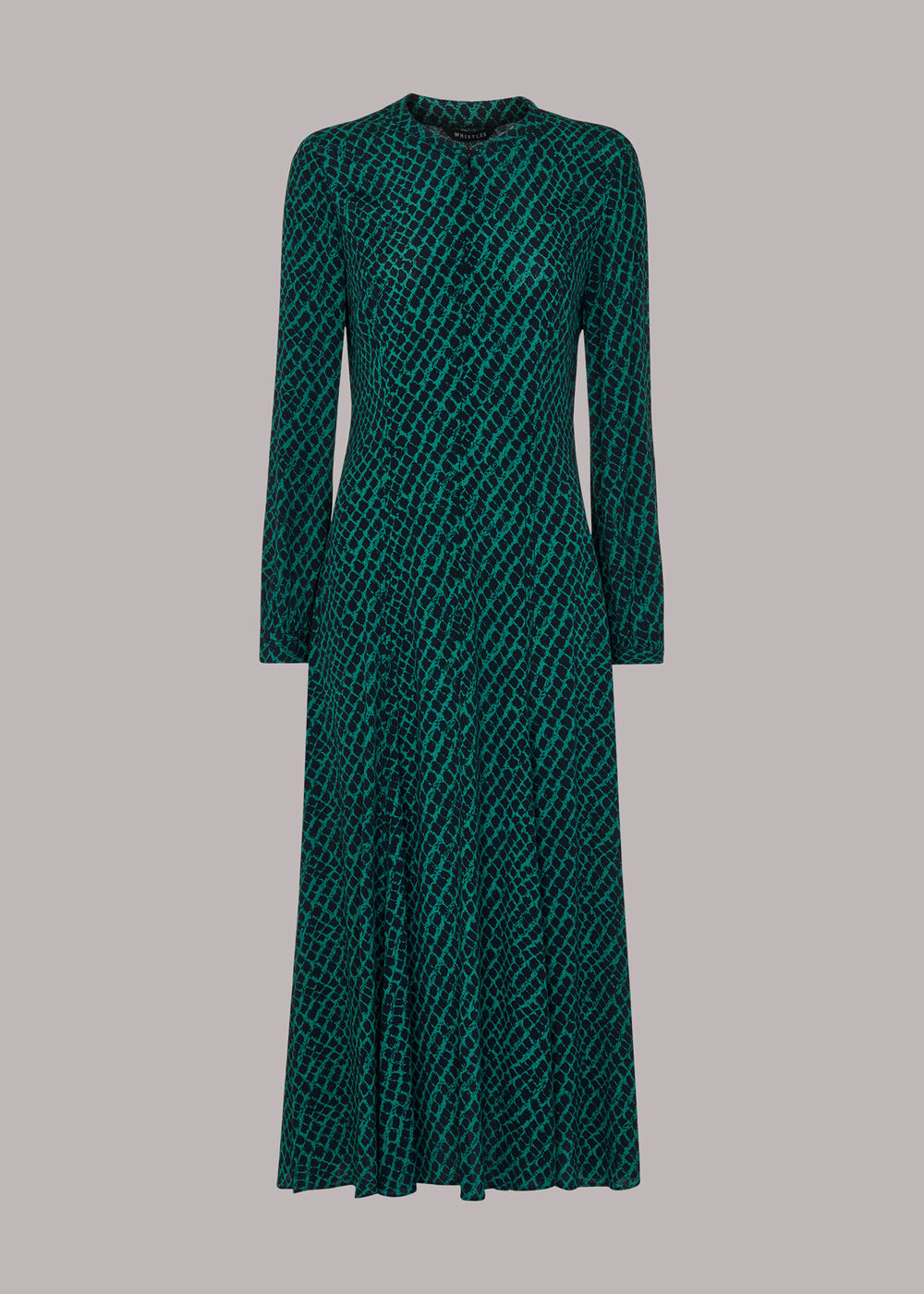 Brushed Geo Print Midi Dress