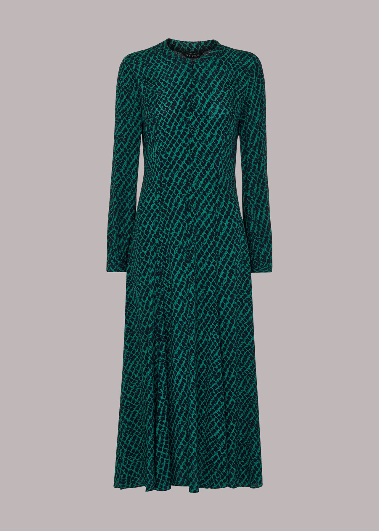 Brushed Geo Print Midi Dress