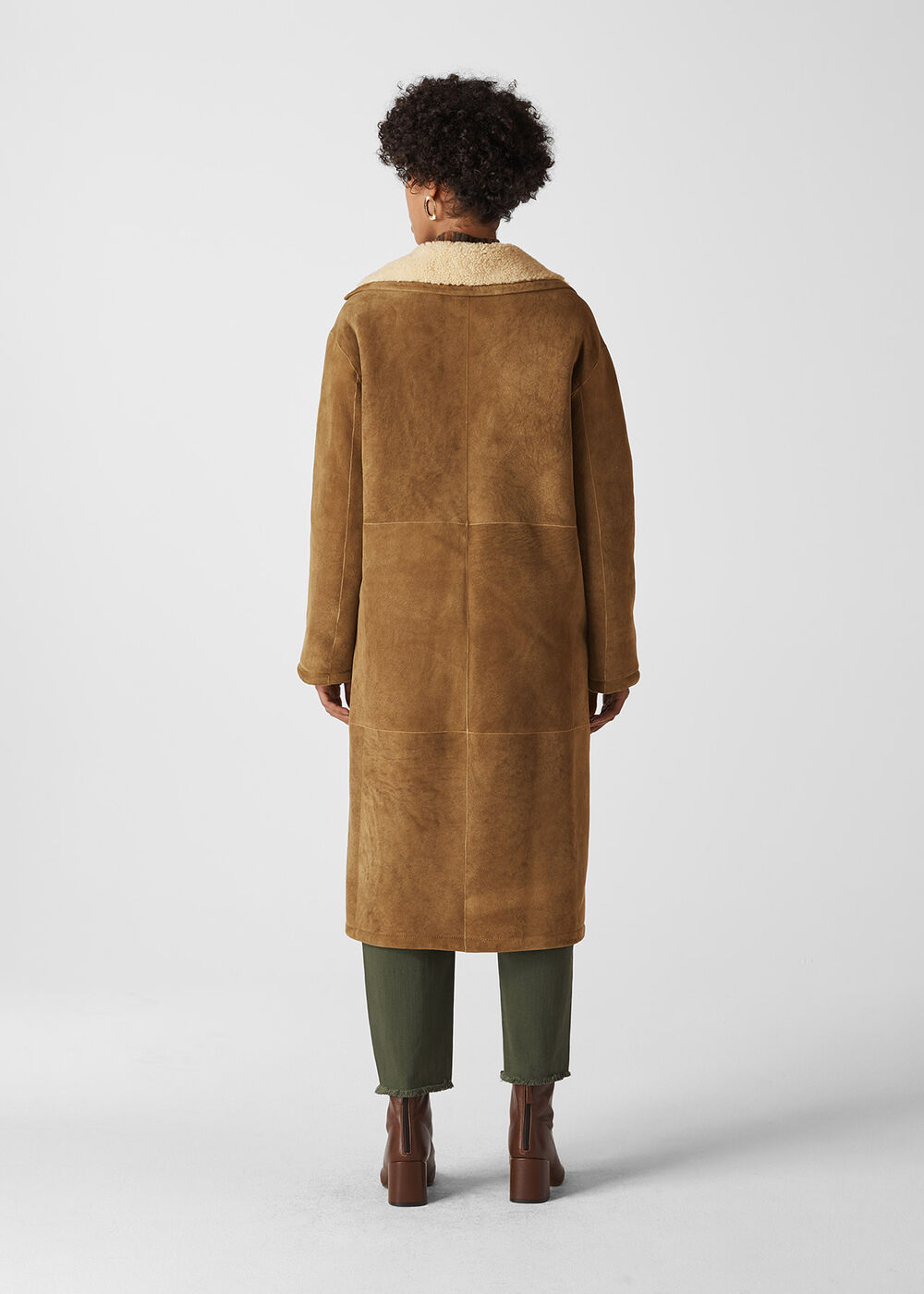 Reversible Long Suede Coat