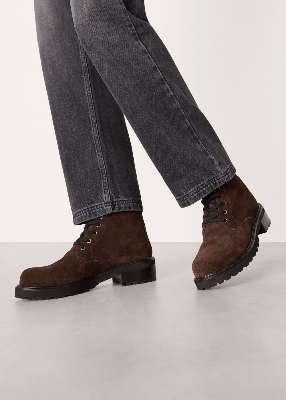 Suede Lace Up Boot