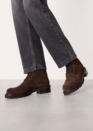 Suede Lace Up Boot